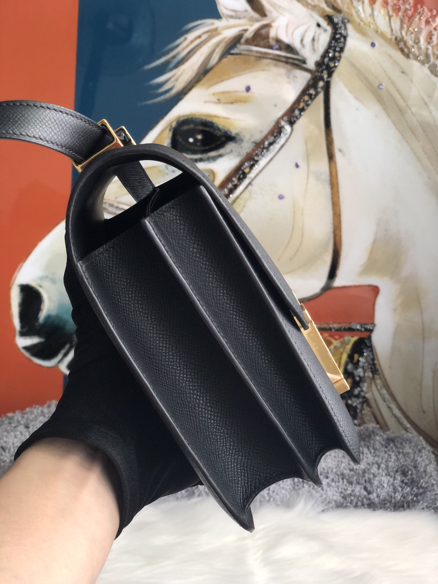 에르메스 콘스탄스24 블랙 금장 앱송